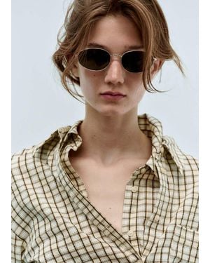 Mango Metallic Frame Sunglasses