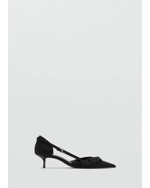 Mango Kitten Heel Pointed Toe Shoe - White