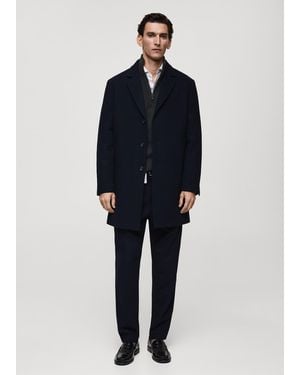 Mango Quilted Wool Inner Coat - Natural