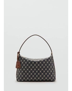 Mango Small Logo Shoulder Bag - Grey