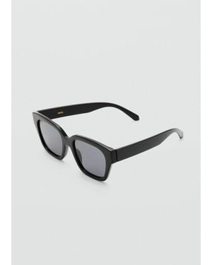 Mango Squared Frame Sunglasses - Black