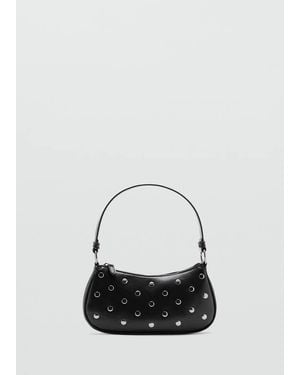 MANGO TEEN Studded Shoulder Bag - White