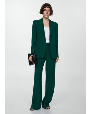 Mango Straight-fit Suit Jacket Dark - Green