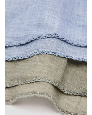 Mango Set Mit 2 Kombinierten Taschentüchern - Blau
