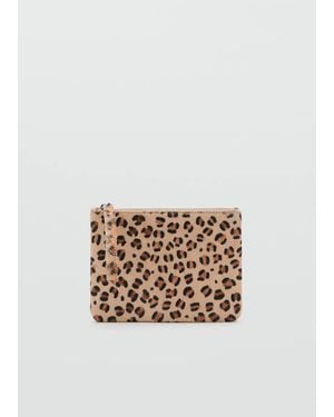 MANGO TEEN Leopard-Print Purse - White