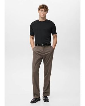 Mango Pack Of 2 Stretch Cotton T-Shirts - Black