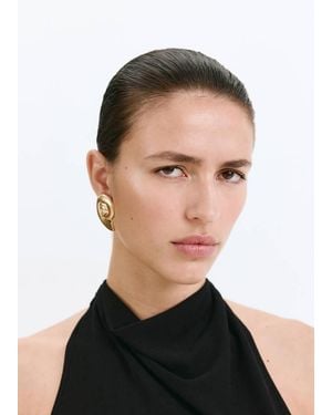 Mango Shell Design Earrings - Natural