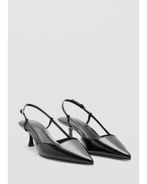 Mango Patent Heeled Shoes - Black
