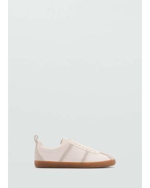 Mango Contrast Panel Sneakers - Pink