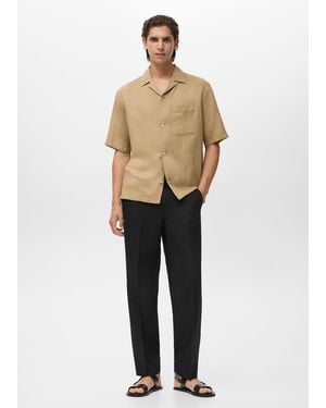Mango Straight-Leg Trousers - Blue