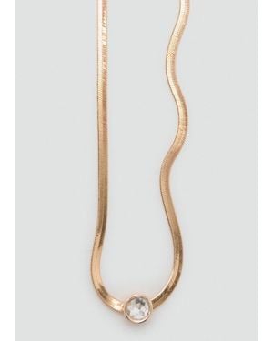 Mango Beaded Chain Belt - White