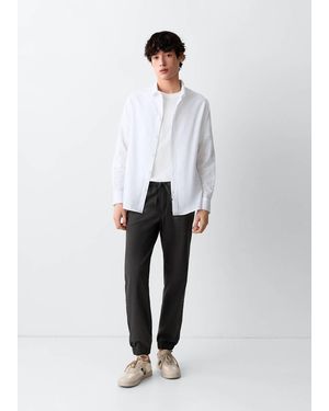 MANGO TEEN Drawstring Jogger Trousers - White