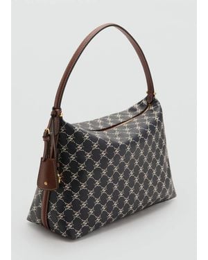 Mango Small Logo Shoulder Bag - Gray