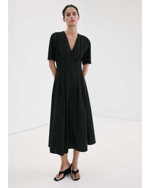 Mango A-Line Lyocell Dress - Black