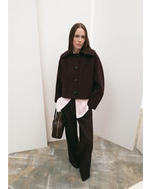 Mango Wool Jacket With Shirt Collar - Multicolour