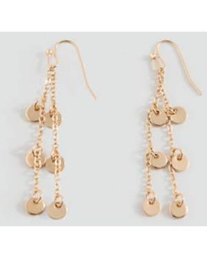 MANGO TEEN Beaded Drop Earrings - White