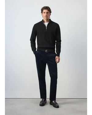 Mango Slim Fit-Cordhose - Schwarz