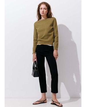 Mango Feinstrickpullover Mit Bateau-Ausschnitt - Grün