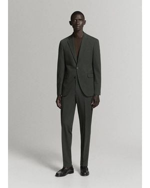 Mango Giacca Completo Milán Slim-Fit Kaki - Verde