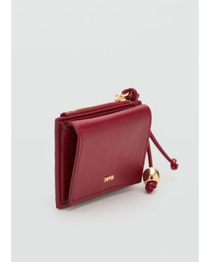 Mango Mini-Purse With Bead Detail - Red