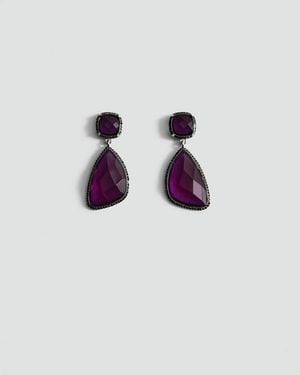 Mango Orecchini Ciondoli Viola - Blu