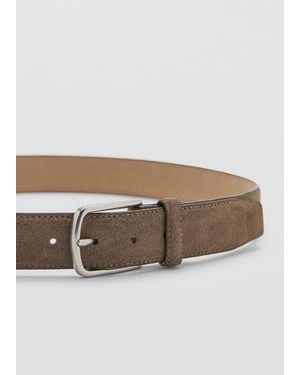 Mango Nappa Leather Belt - Brown