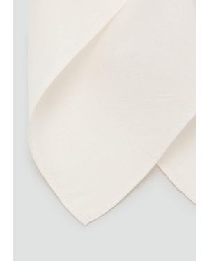 Mango 100% Silk Scarf - White