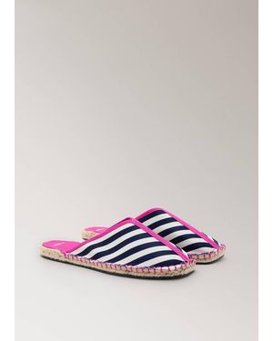 Mango Pantofole Sparto Righe Blu