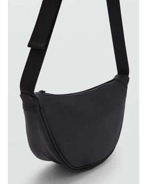 Mango Rubberised Shoulder Strap - Black