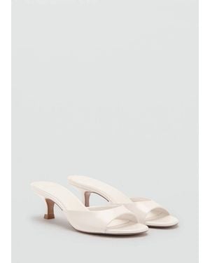 Mango Kitten Heel Sandals - White