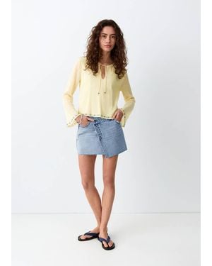 MANGO TEEN Denim Skort - Blue