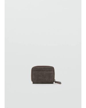 MANGO TEEN Studded Leather Purse - White