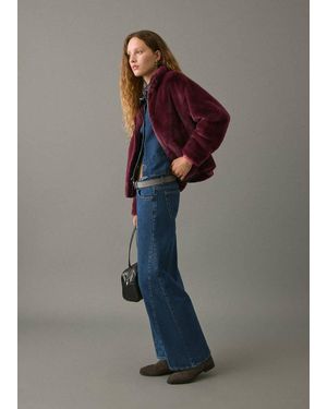 MANGO TEEN Faux-Fur Coat - Multicolour