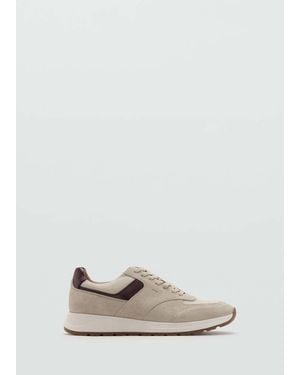 Mango Sneaker Combinate Pelle Bianco