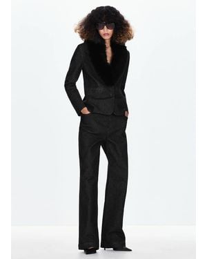 Mango High Waist Straight Jeans - Black