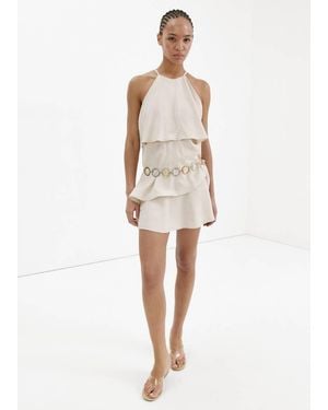 Mango Modal Ruffle Dress - Natural