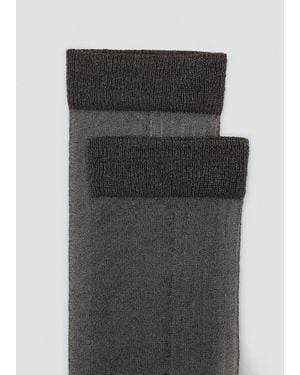 Mango Lurex Long Socks - Black