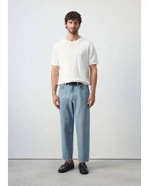 Mango Sammy Cropped Carrot Fit Jeans - White