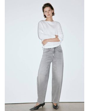 Mango Balloon-Jeans Mit Hoher Bundhöhe - Grau