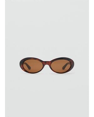 Mango Oval-Frame Sunglasses - White