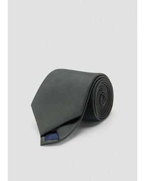 Mango Plain Silk Tie - Green
