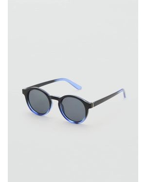 Mango Semi-Transparent Frame Sunglasses - Blue