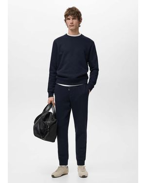 Mango Cotton Sweatshirt With Soft-Touch Lining - Blue