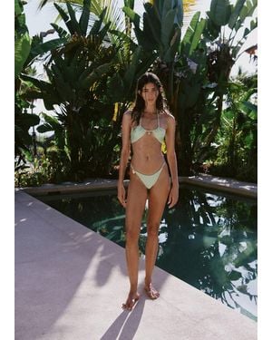 Mango Charm Bandeau Bikini Top - Green