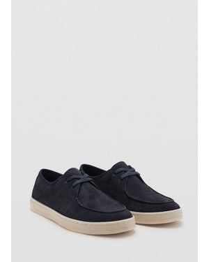 Mango Suede Nautical Shoes - Blue