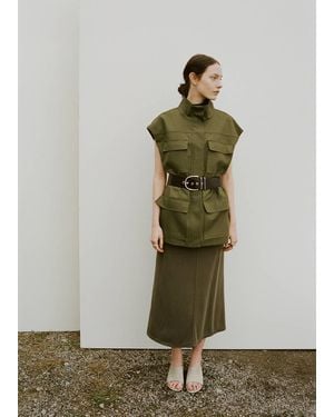 Mango Modal Pencil Skirt - Green