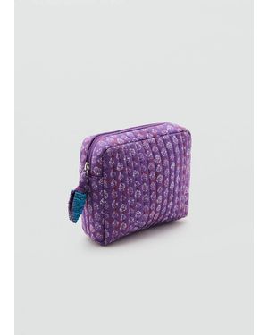 MANGO TEEN Printed Cosmetic Bag - Purple