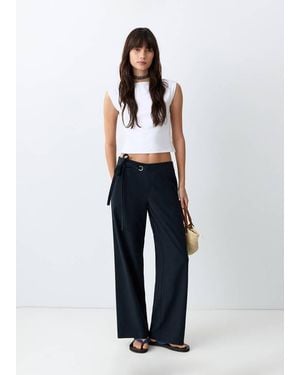 MANGO TEEN Knot Detail T-Shirt - Blue