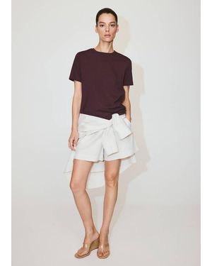 Mango Baumwoll-T-Shirt Mit Rundhalsausschnitt - Rot