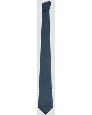 MANGO TEEN Polka-Dot Patterned Tie - Blue